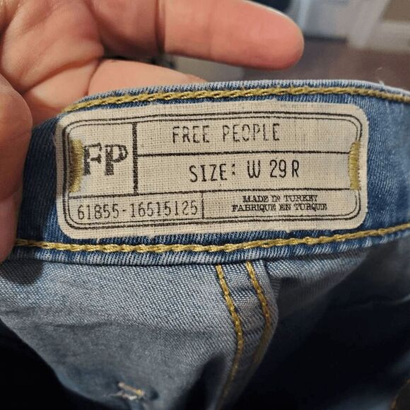 Free People Women's Wide Leg Flare High Rise Flat Front Jeans 29R - Picture 6 of 6